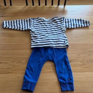 Molo Blue and ivory Striped Kids Matching Set